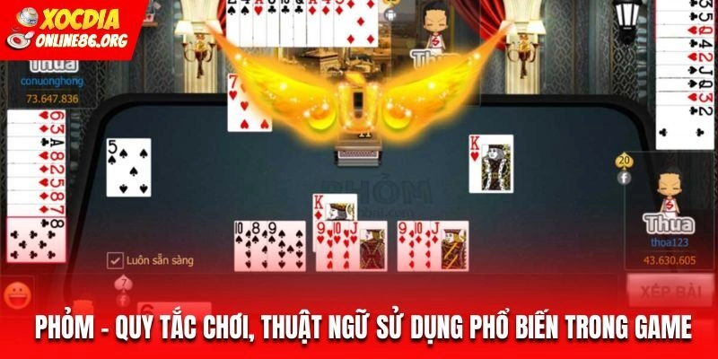 Phỏm – Quy Tắc Chơi, Thuật Ngữ Sử Dụng Phổ Biến Trong Game