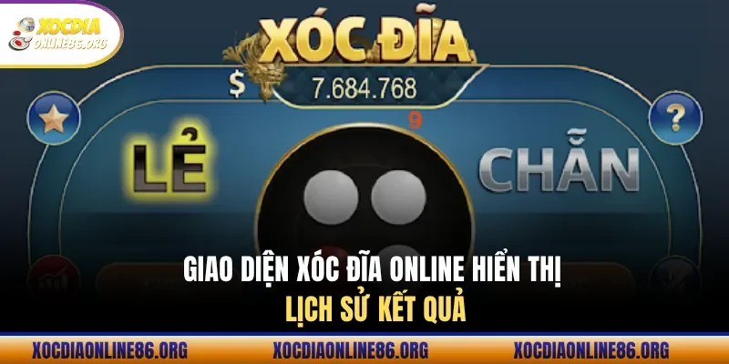 giao dien xoc dia online hien thi lich su ket qua Giao diện xóc đĩa online hiển thị lịch sử kết quả